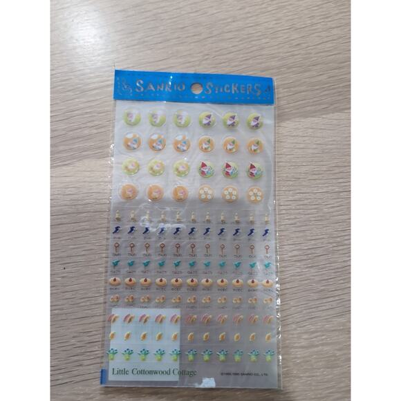 VTG Sanrio PlannerStickers Little Cottonwood Cottage Japan Sealed Rare 1990 1995 - Picture 6 of 7